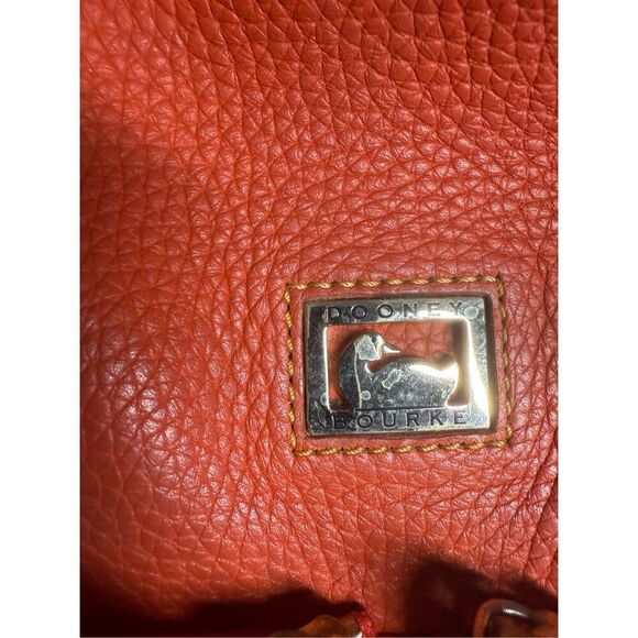 Dooney & Bourke Dillen Satchel Shoulder Bag Hobo Pebble Orange Leather See NOTES - Picture 2 of 16